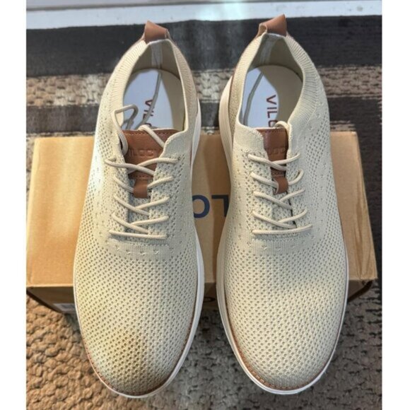 🆕VILOCY Men's White Casual Dress Oxfords Business Mesh Breathable Sneakers - Picture 3 of 13